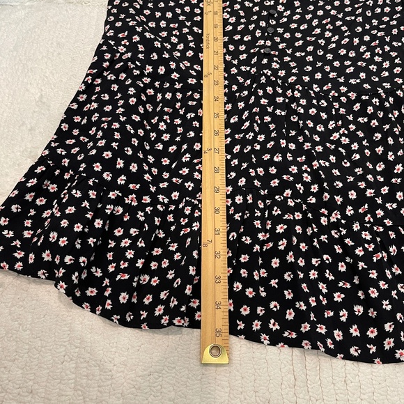 Loft Floral Dress Women's M Long Sleeve V Neck Button Front Drop Waist Casual - Picture 12 of 12